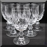 G10. Set of crystal wine glasses. 
